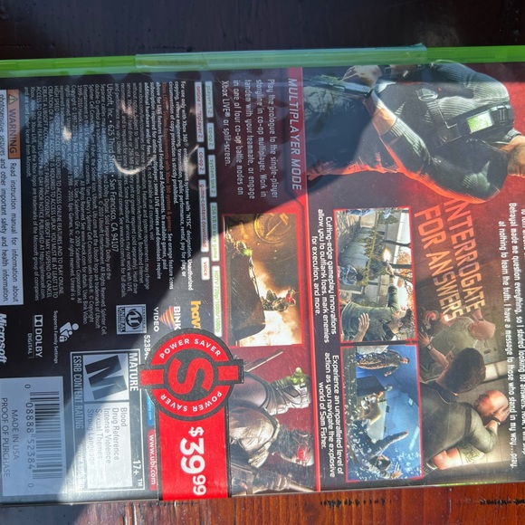 XBox 360 Splinter Cell - Picture 2 of 2